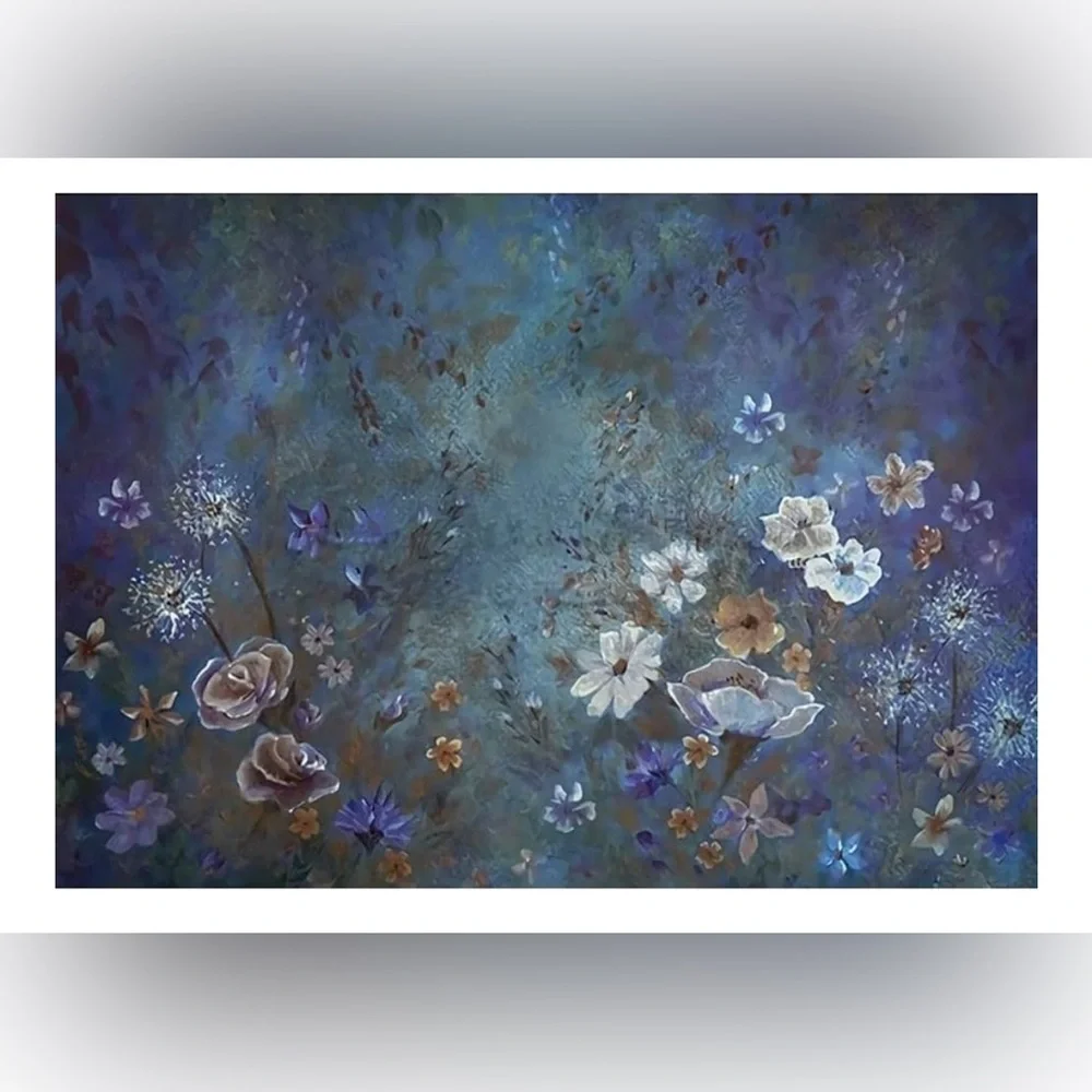 5’ x 7’ HUGE WALL FABRIC LIVE SHOW BACKDROP PICTURE PROPS FLORAL BUTTERFLY NEW